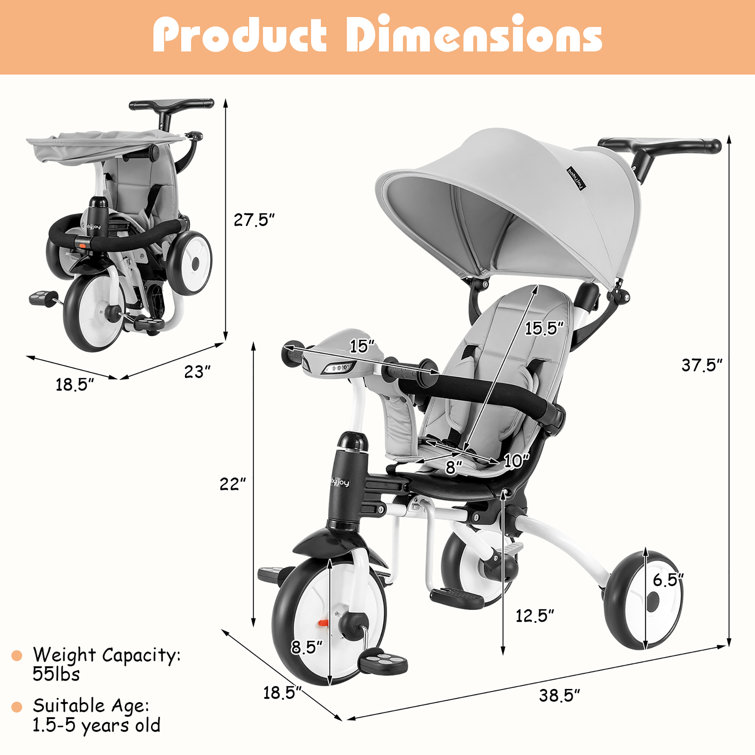 Costway twin outlet trike